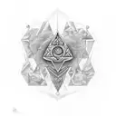  anubius, pyrmiads of giza, and ankh  tattoo design idea