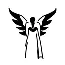simple angel tattoo design idea