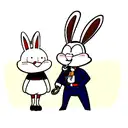 bugs bunny dressed in police clothing with handcuffs in one hand and keys in the other tattoo design idea