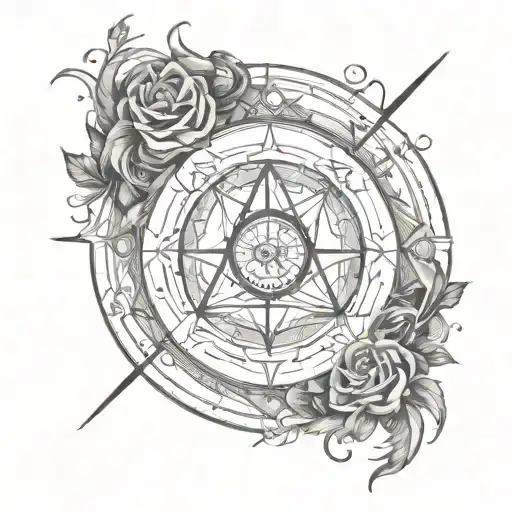 Seven deadly sin, magic circle tattoo tattoo design idea