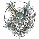 energetic, open, seductive, adaptable, lively tattoo design idea