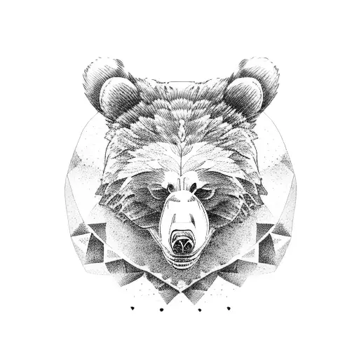 vicious bear  tattoo design idea