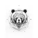 vicious bear  tattoo design idea