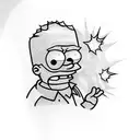 Bart Simpson with tattoos tattoo design idea