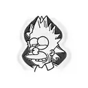 Bart Simpson with tattoos tattoo design idea