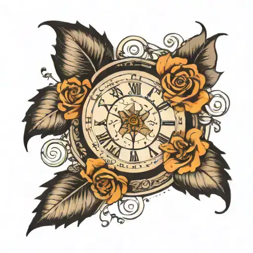 born dates going in circle shape all way down too my arm  tattoo design idea