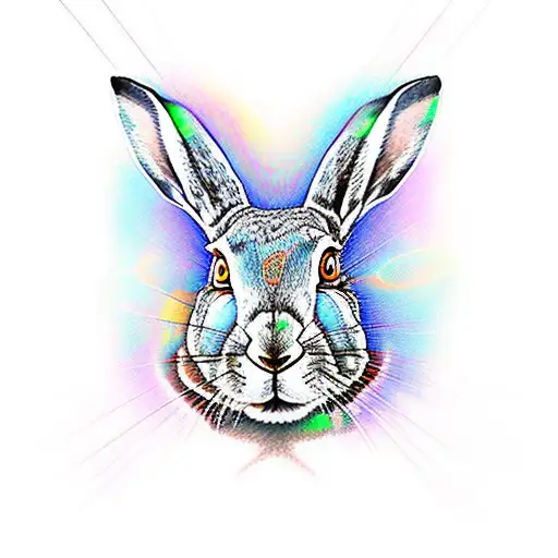 hare cyberpunk tattoo design idea