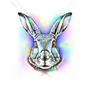 hare cyberpunk tattoo design idea