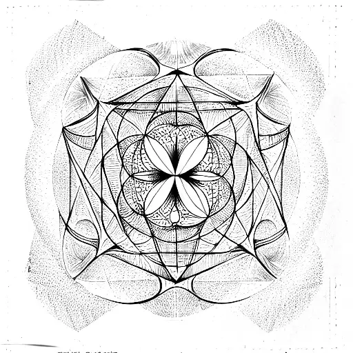 sacred geometry, fruit of life, egg of life tattoo design idea