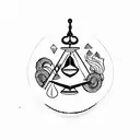 An open book with a justice scale balancing on top tattoo design idea