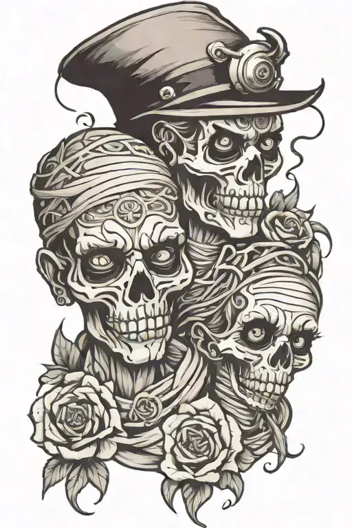 Mummy and Daddy tattoo design idea