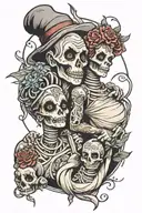 Mummy and Daddy tattoo design idea