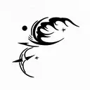 Icarus falling  tattoo design idea