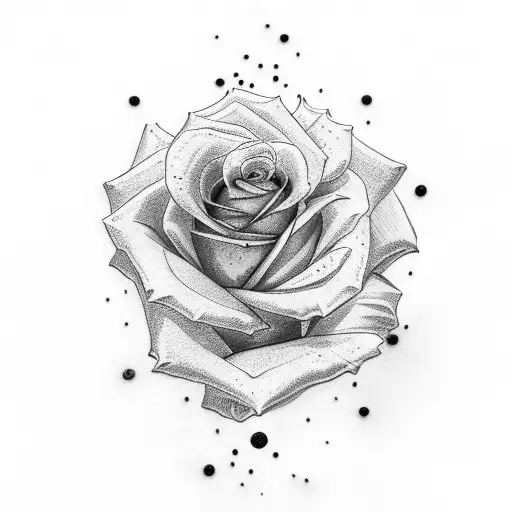 Rose with "your name" and little bit of red tattoo design idea