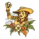 I got a need to find trouble when things are alright I pine for pain in the morning light And even with my baby sittin'  tattoo design idea