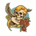 I got a need to find trouble when things are alright I pine for pain in the morning light And even with my baby sittin'  tattoo design idea