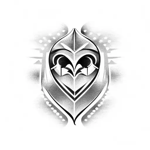 heart warrior tattoo design idea