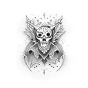 Skateboard tricks tattoo design idea