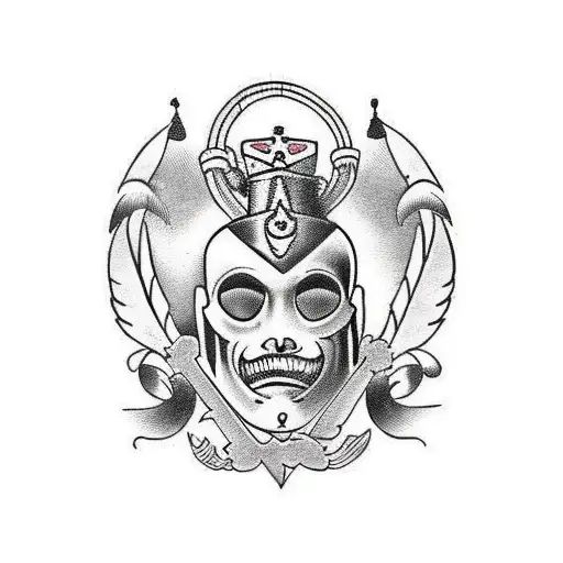 mask romanian  tattoo design idea