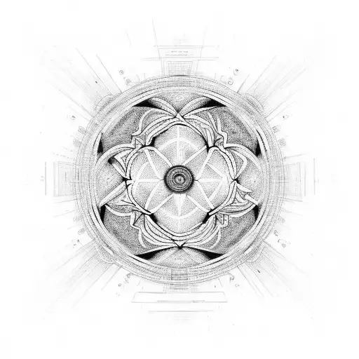 The design could feature three interconnected circles, each representing the mind, body, and soul. Within each circle, t tattoo design idea