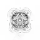 The design could feature three interconnected circles, each representing the mind, body, and soul. Within each circle, t tattoo design idea