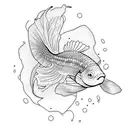 betta fish tattoo design idea