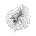 betta fish tattoo design idea