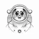 astronaut moon tattoo design idea