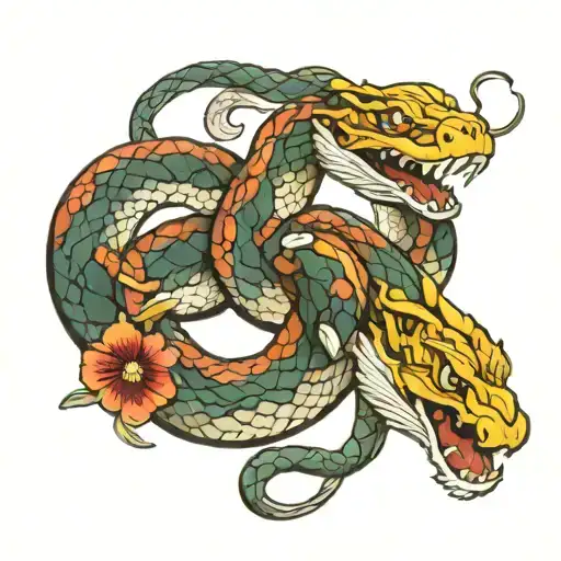 snake, Chinese tattoo design idea