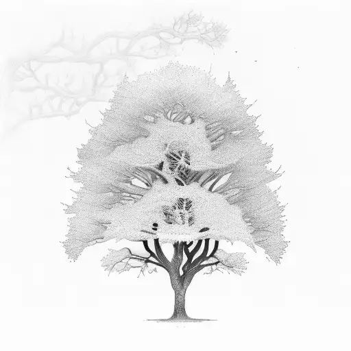 bare tree with names in branches  tattoo design idea