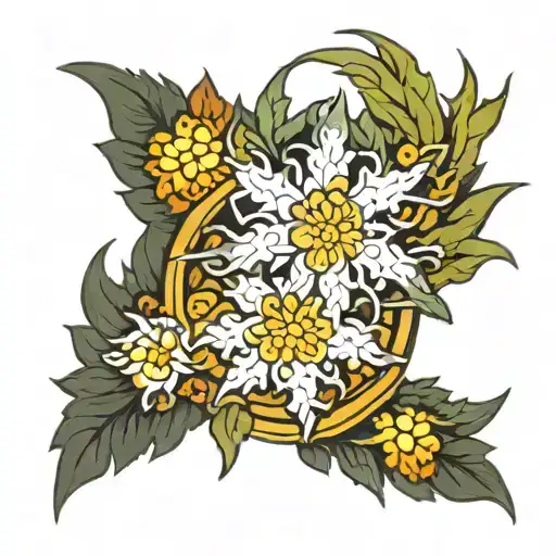 edelweiss tattoo design idea