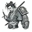 samurai x tattoo design idea