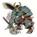 samurai x tattoo design idea
