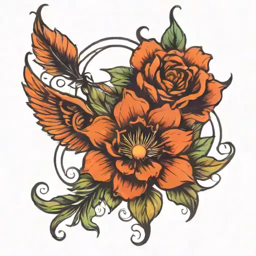 new beginnings releasing negativity and seeking abundance and happiness   tattoo design idea