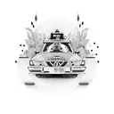 taxi cab tattoo design idea