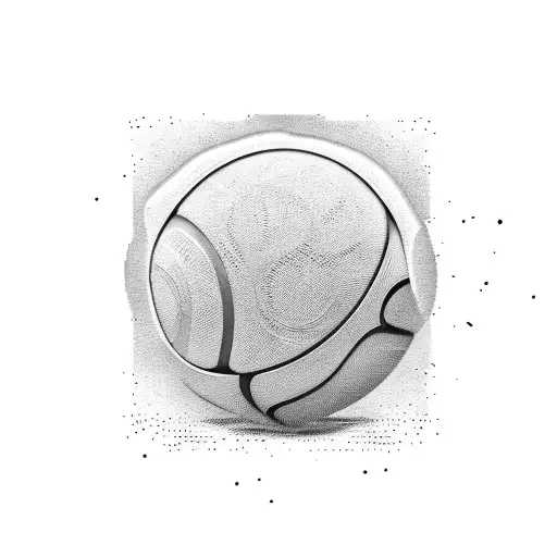 A tennis ball bouncing off a stack of gold bars tattoo design idea