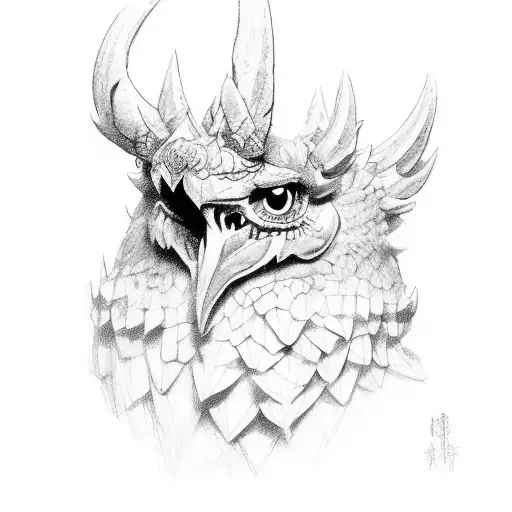 crear un taruaje delicado que contenga UN BRÚJULA CELTA, ESCOBA DE BRUJA, AVE FENIX tattoo design idea