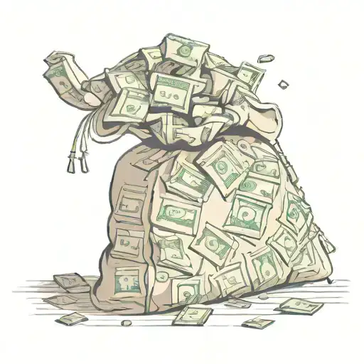 money bag tattoo design idea