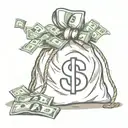 money bag tattoo design idea