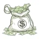 money bag tattoo design idea