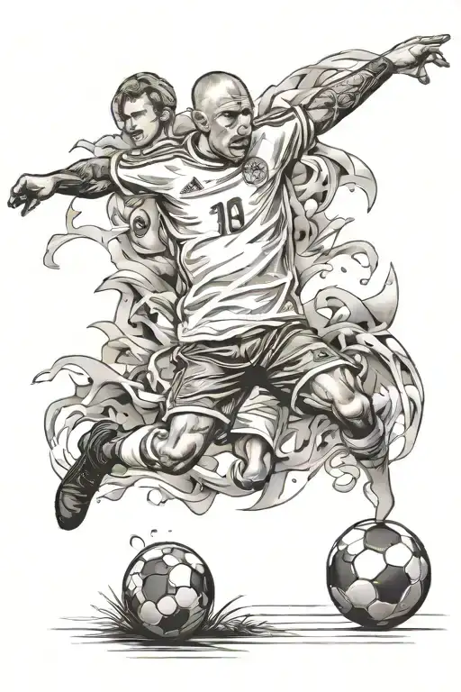 soccer tattoo design idea