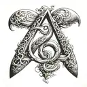 deaf symbol tattoo design idea