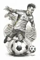 soccer tattoo design idea