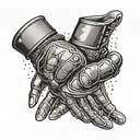 mma fighter glove tattoo design idea