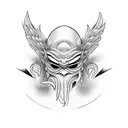 Tengu mask tattoo design idea