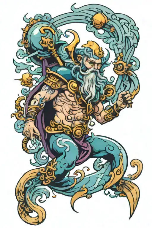 neptune good tattoo design idea