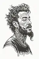 post malone tattoo design idea