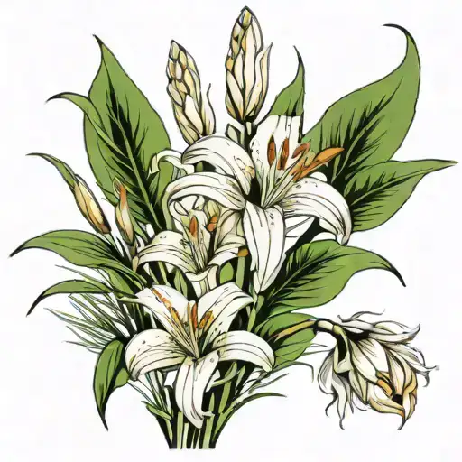 reeds of grass with Lillie's simple tattoo design idea