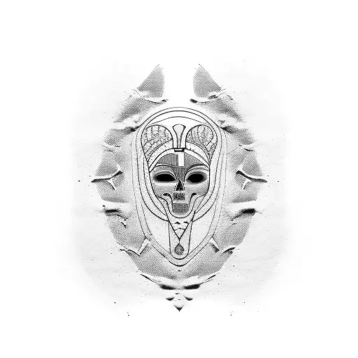 An artist's palette with hieroglyphics from ancient Egypt tattoo design idea