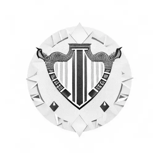 A bold and striking design featuring the silhouette of a Kappa Alpha Psi Fraternity, Inc. member against the backdrop of the African continent tattoo design idea